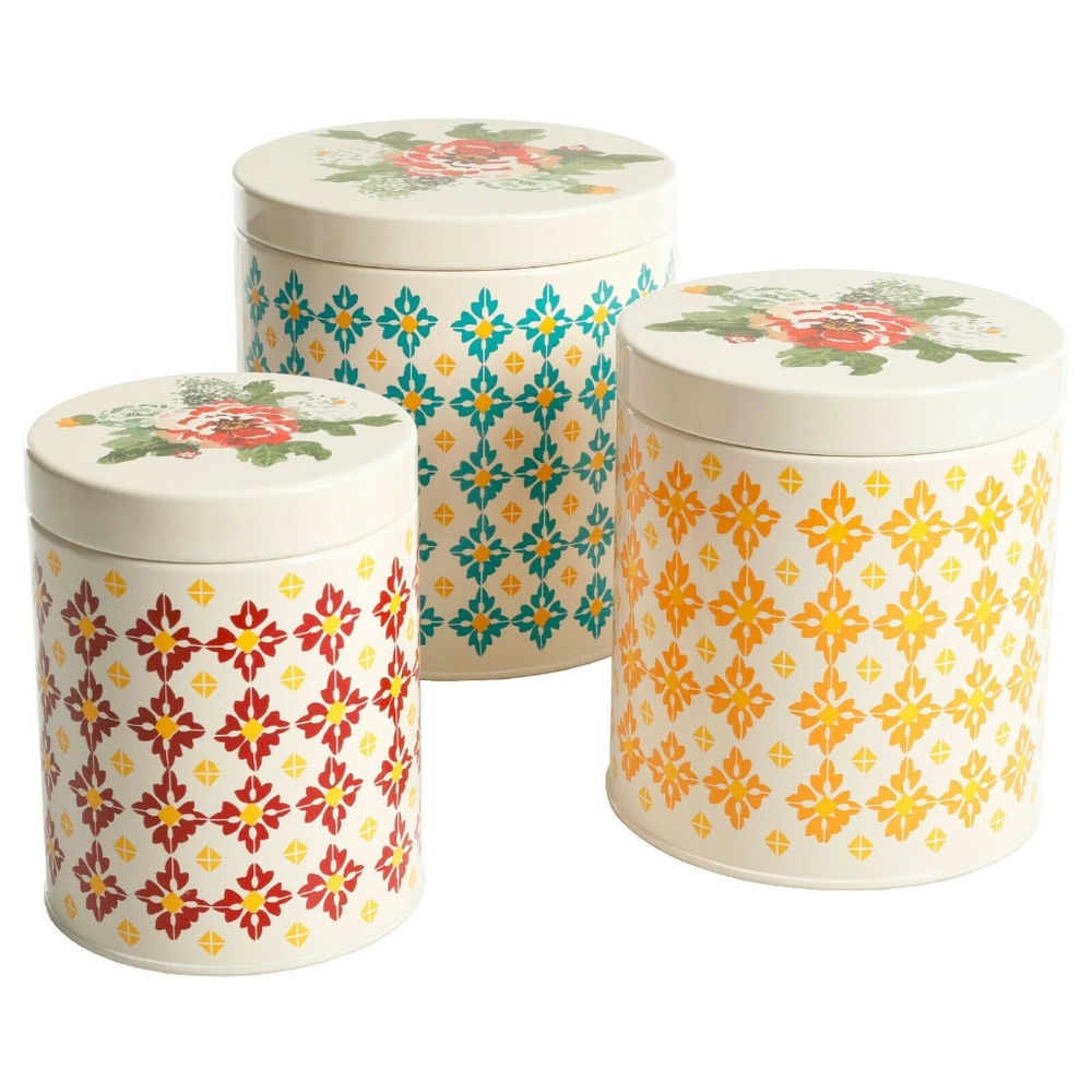 Pioneer Woman Geo canister set new